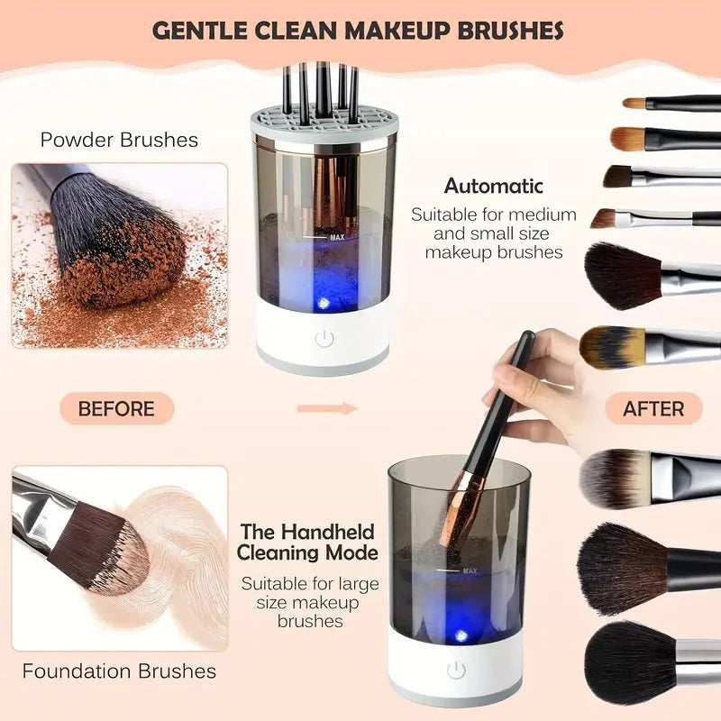 Nettoyeur automatique pour pinceaux de maquillage – Propre en 30 secondes