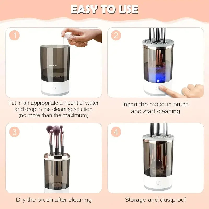 Nettoyeur automatique pour pinceaux de maquillage – Propre en 30 secondes