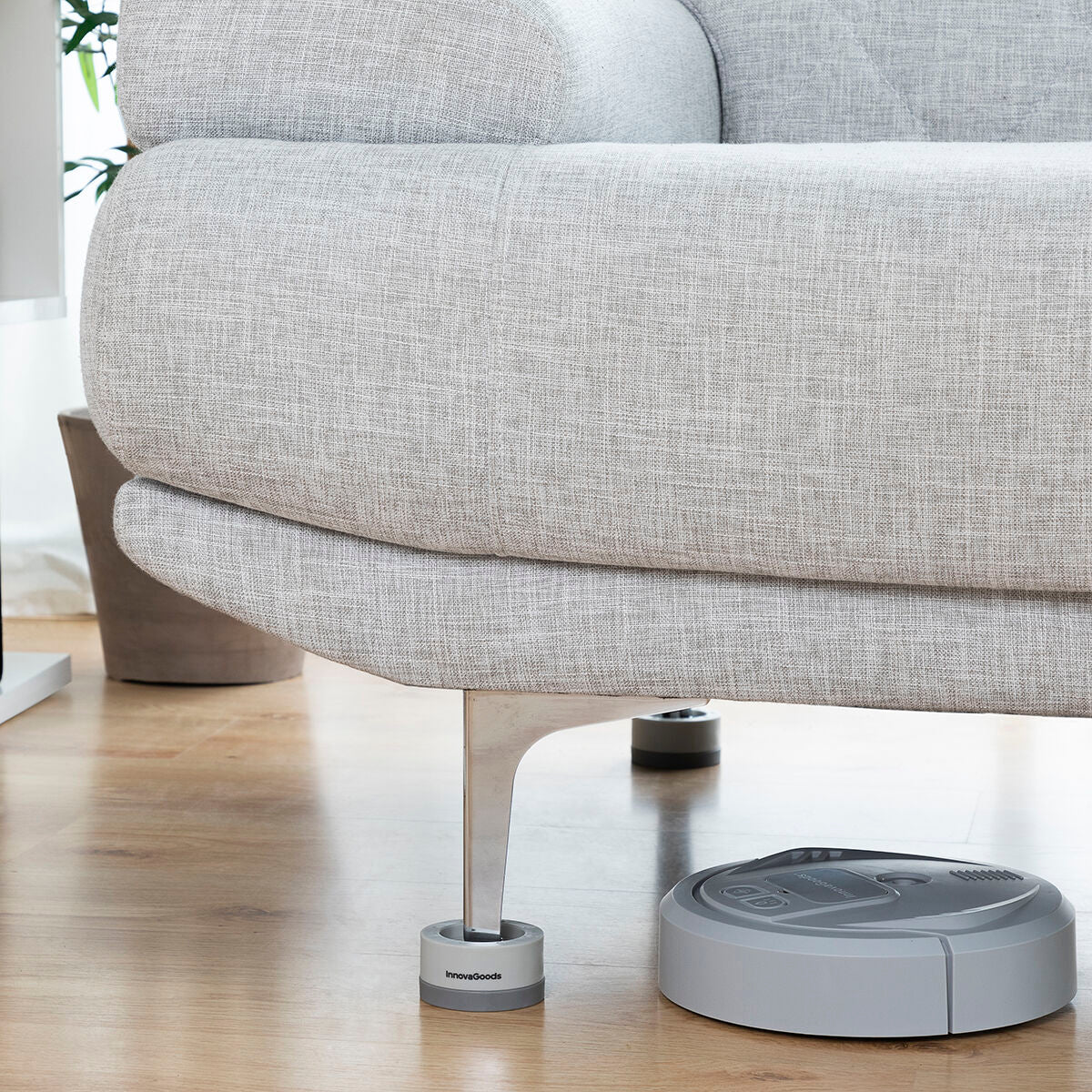 Pieds anti-vibrations utilisés sous un canapé