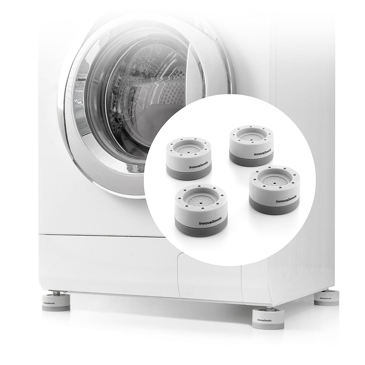 Visuel produit des 4 pieds anti-vibrations Novib InnovaGoods
