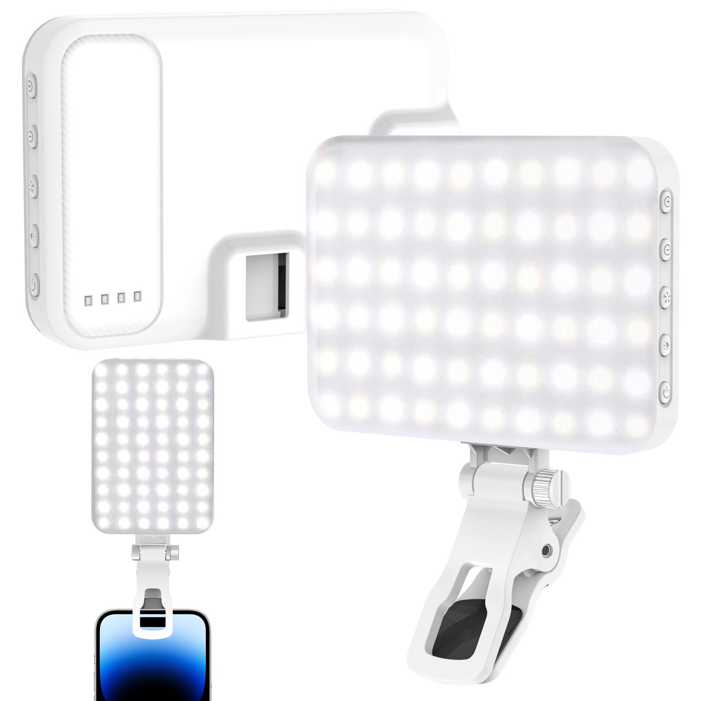 Anneau Lumineux Clip-On LED – Éclairage Selfie Rechargeable 3 Modes | Universel Smartphone