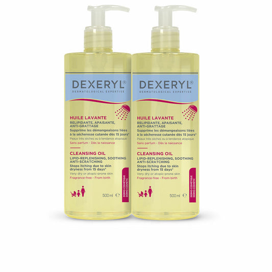 Pack 2 huiles lavantes Dexeryl 500 ml – peau sèche et atopique