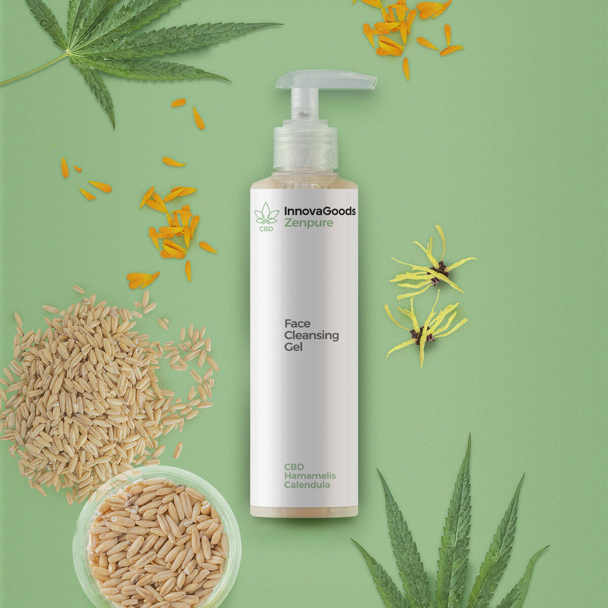 Ingrédients naturels et actifs du gel visage CBD