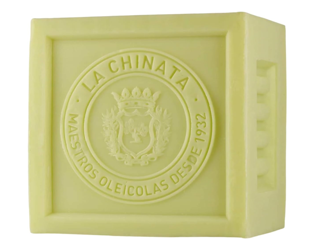 Savon La Chinata à l’huile d’olive – Vue de face avec logo gravé