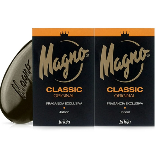 Savon Magno Classic en lot de 2 x 100g avec boîte noire élégante