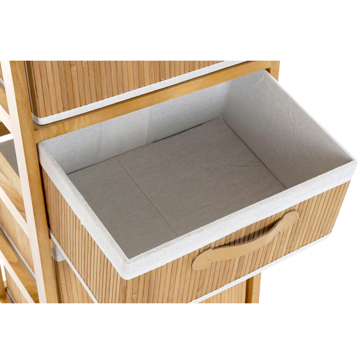 Intérieur du tiroir en tissu du meuble à 4 tiroirs DKD Home Decor.